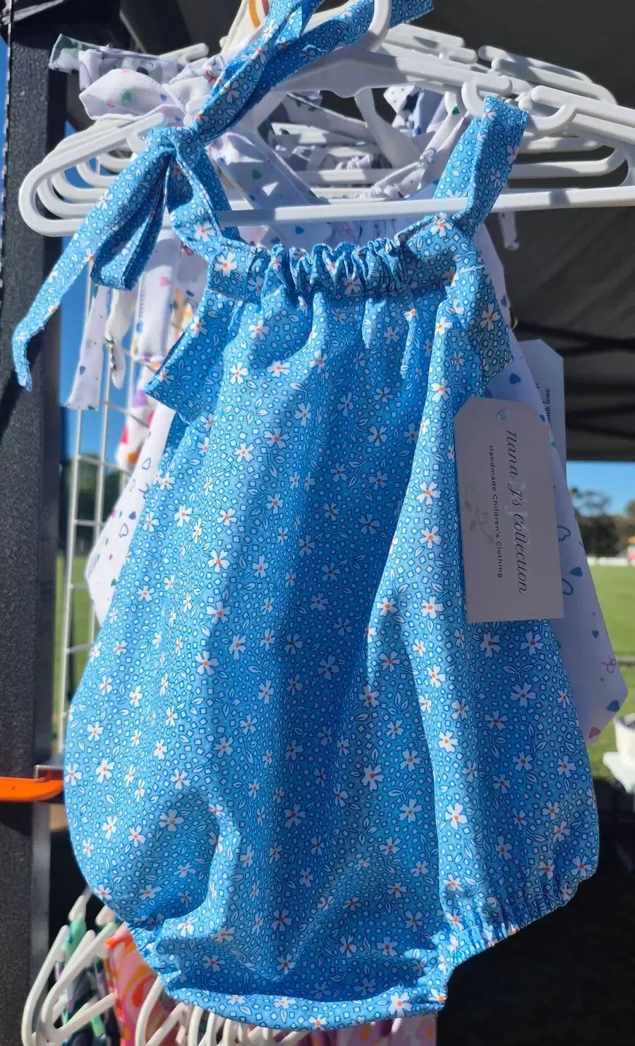 A blue dress