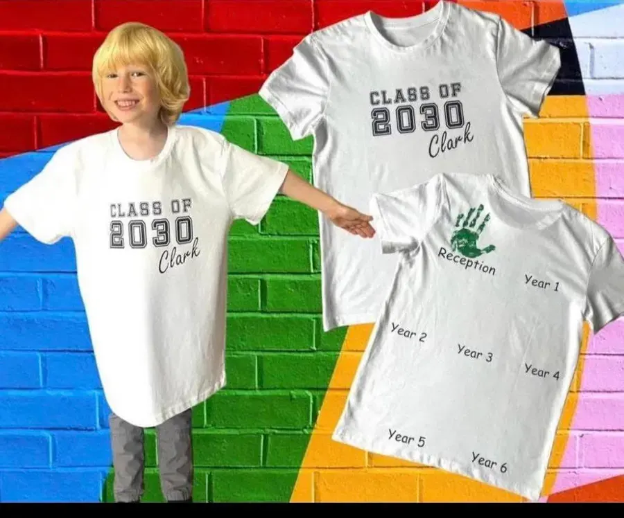 Handprint T-shirts for each school year