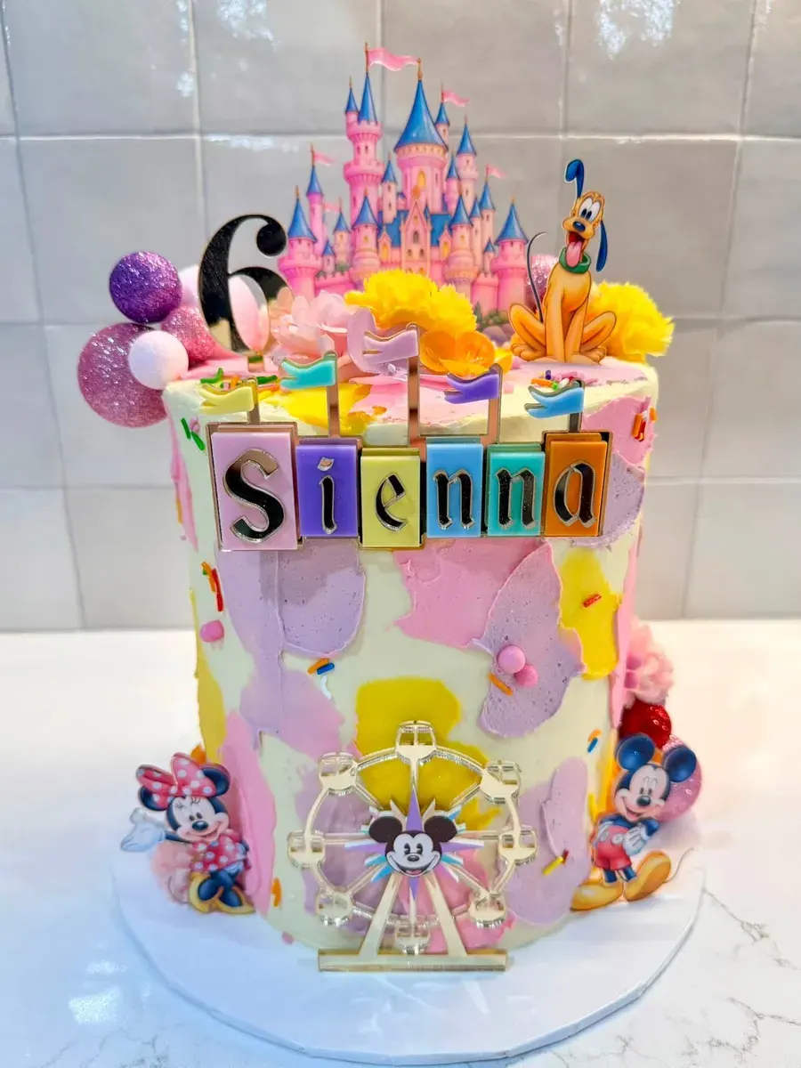 A colourful birthday cake